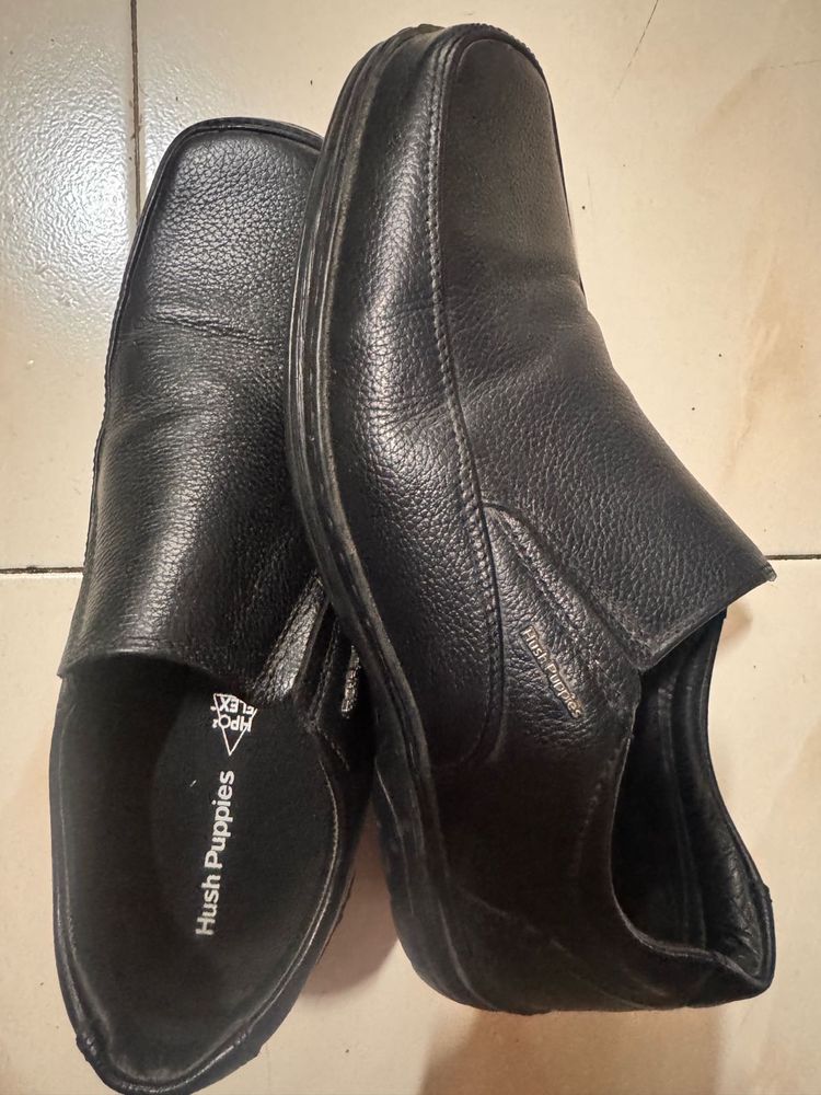 Barely Used! Hush Puppies Black Loafers
