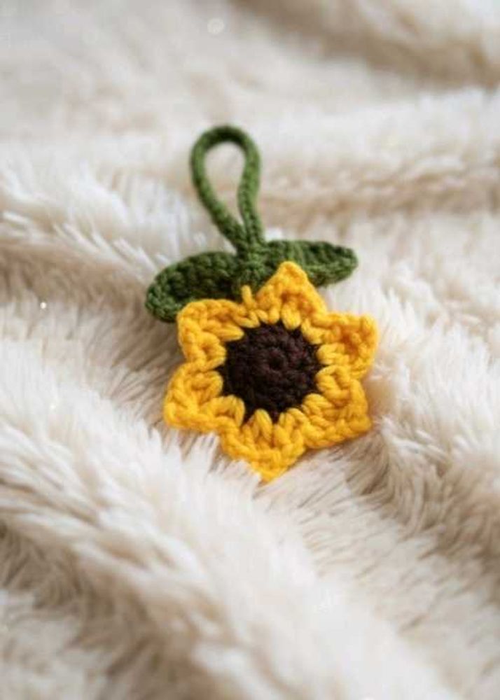 Crochet Sunflower Decor keychain