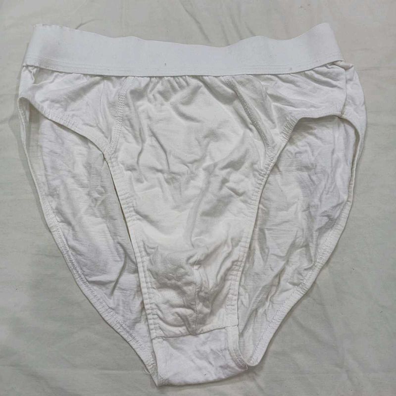 💙 Men's White Cotton Briefs