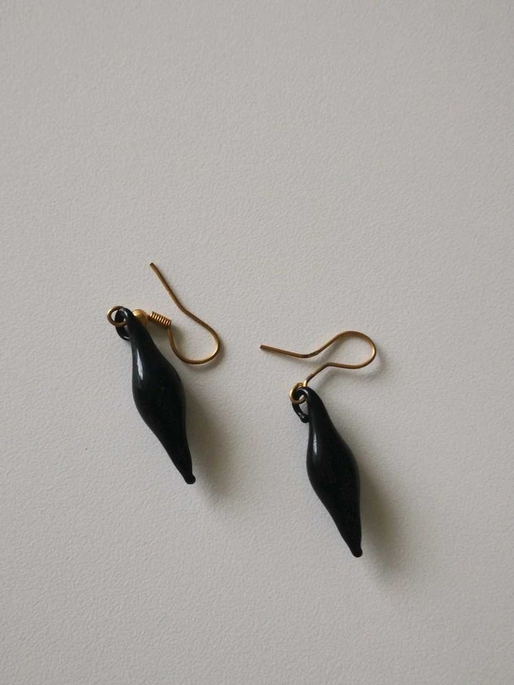 Black Drop Earrings
