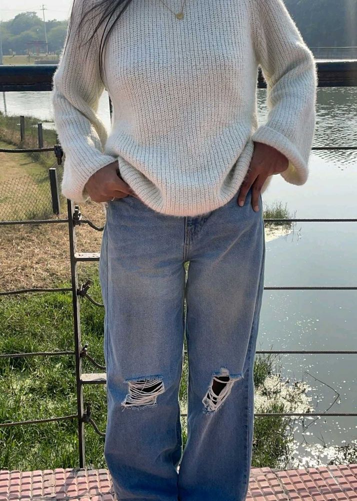 Cozy White Sweater