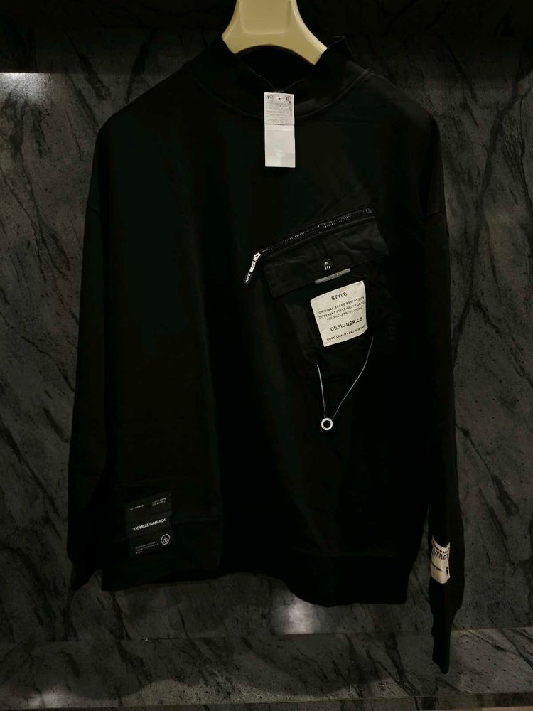 Designer.co Black Utility Pocket Top