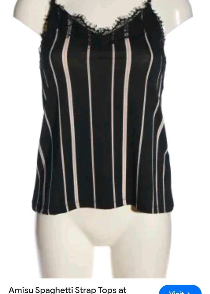 Very Beautiful Satin Spaghetti Top With Net Penty