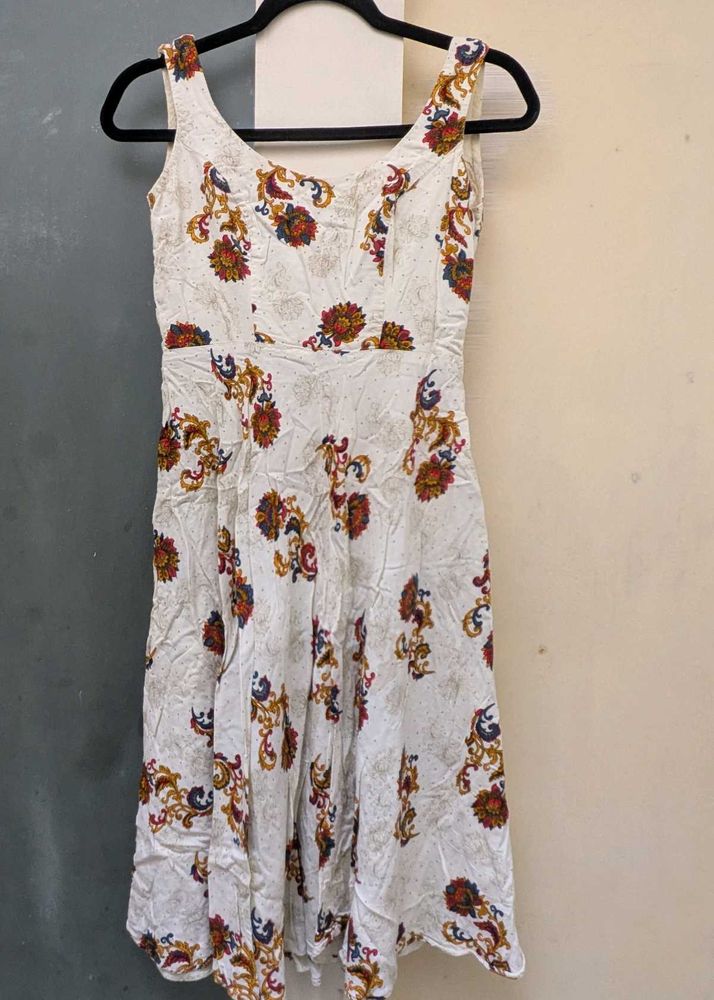 Boho Floral Print Midi Dress