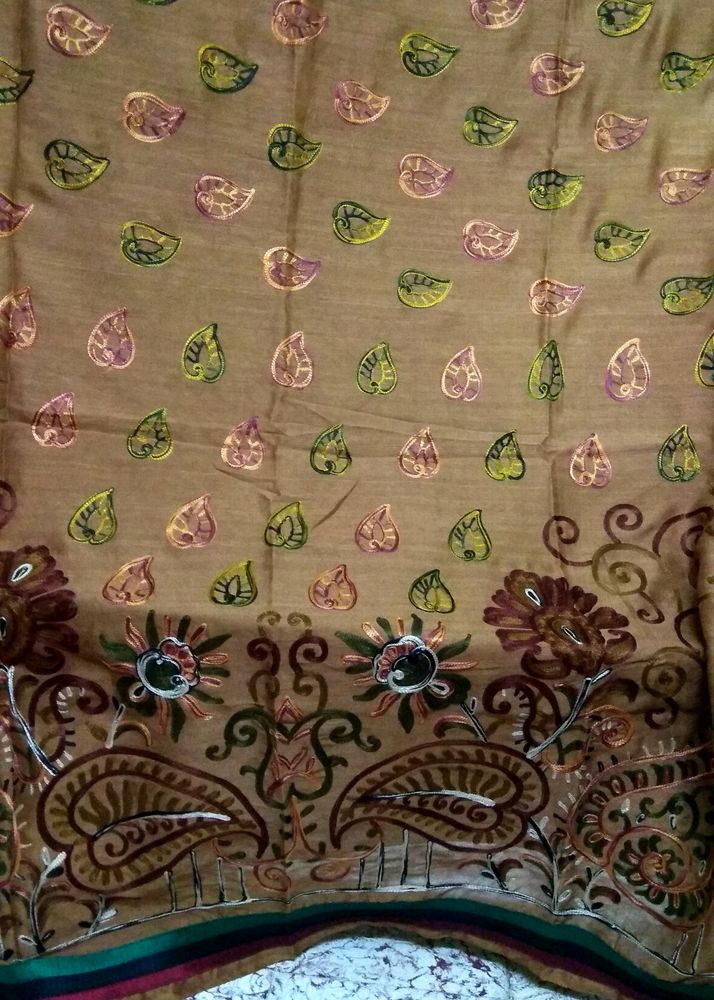 Embroidery Work Saree With Blouse