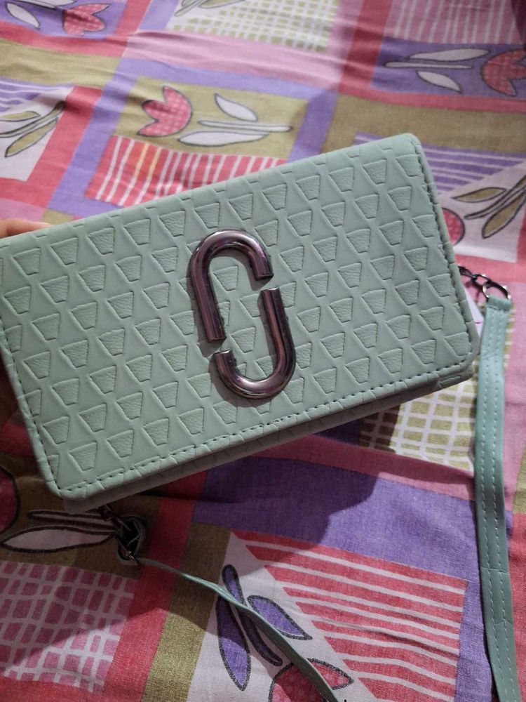 Stylish Mint Green Clutch Bag