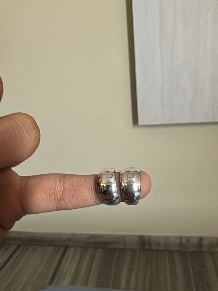 Chunky Silver Hoop Earrings