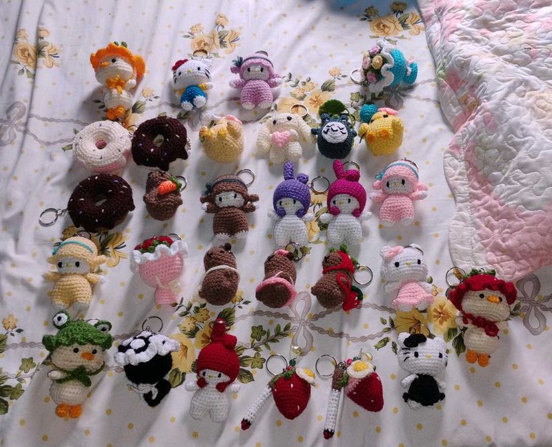 Handmade Crochet Keychain Charms