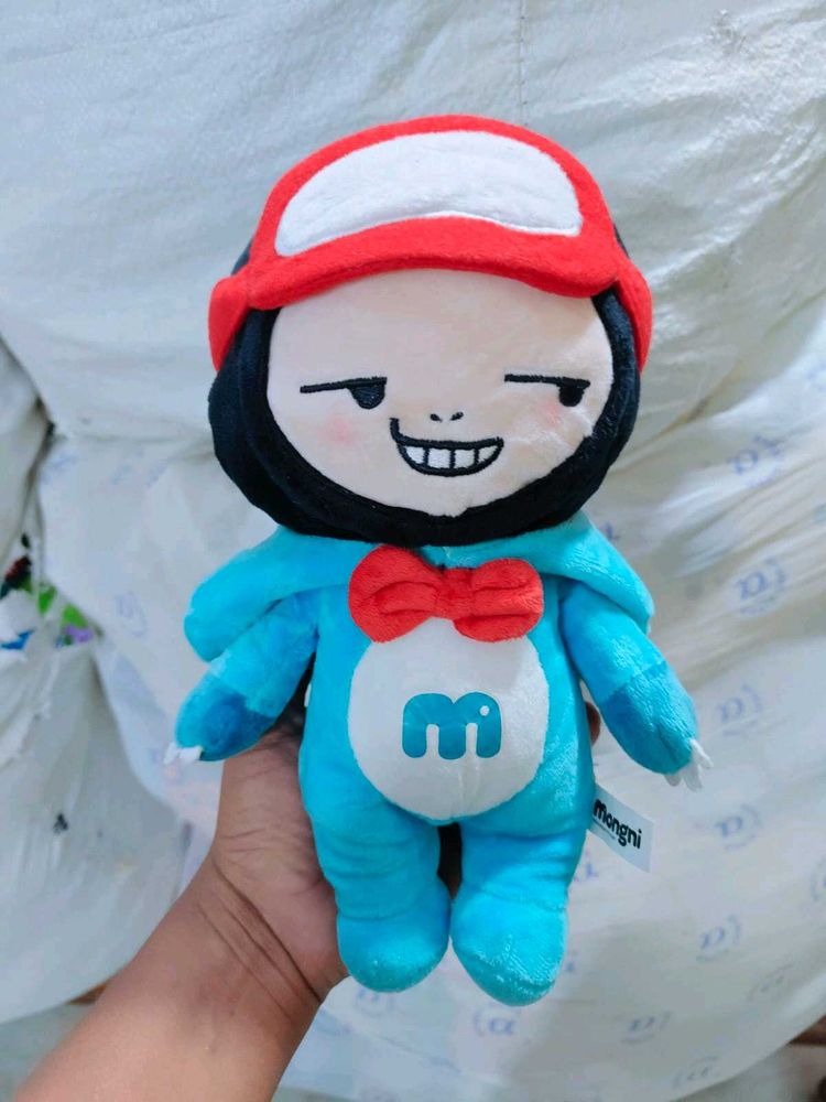 Cute Blue Mascot Plush Toy