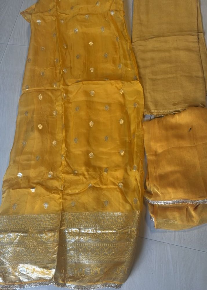 Yellow Embellished Kurta Set