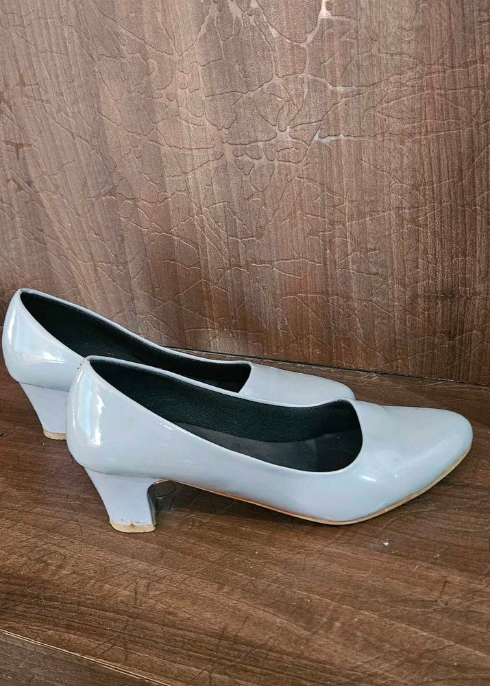 Light Blue Patent Heels