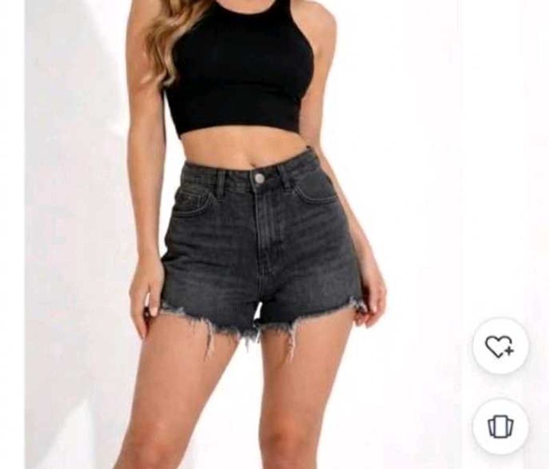 Distressed Denim Shorts