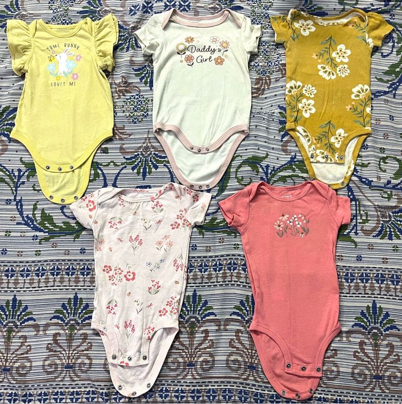 Bundle of 5 Baby Girl Bodysuits