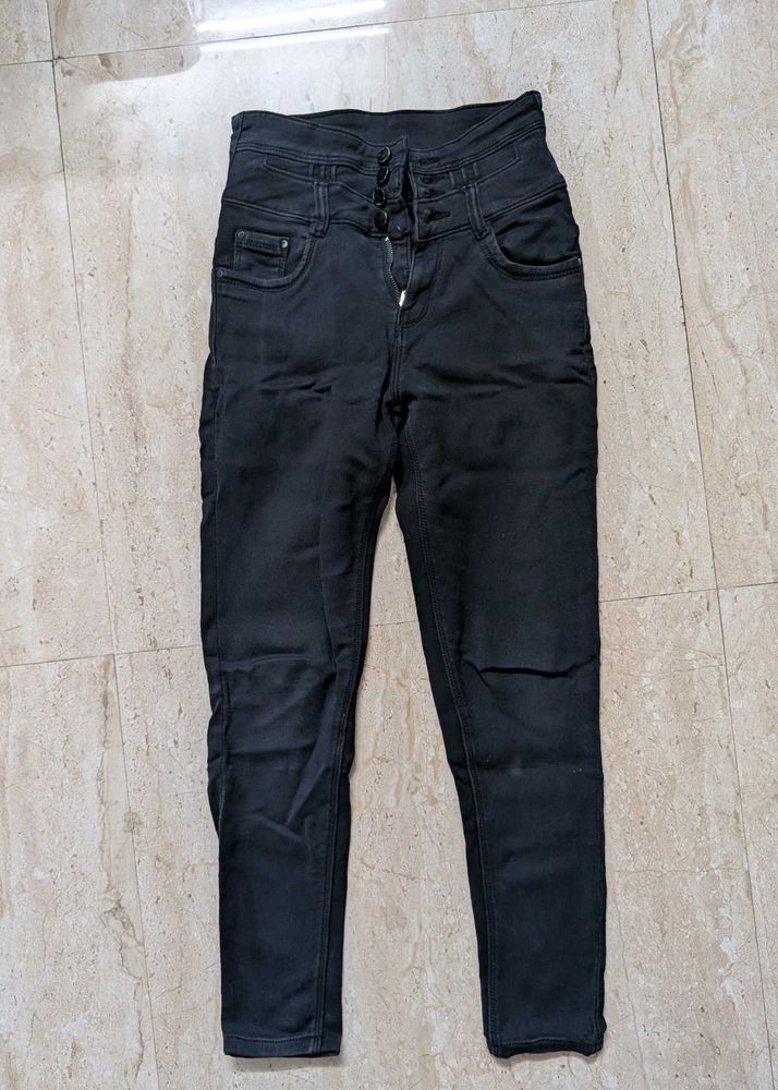 High Waisted Black Jeans