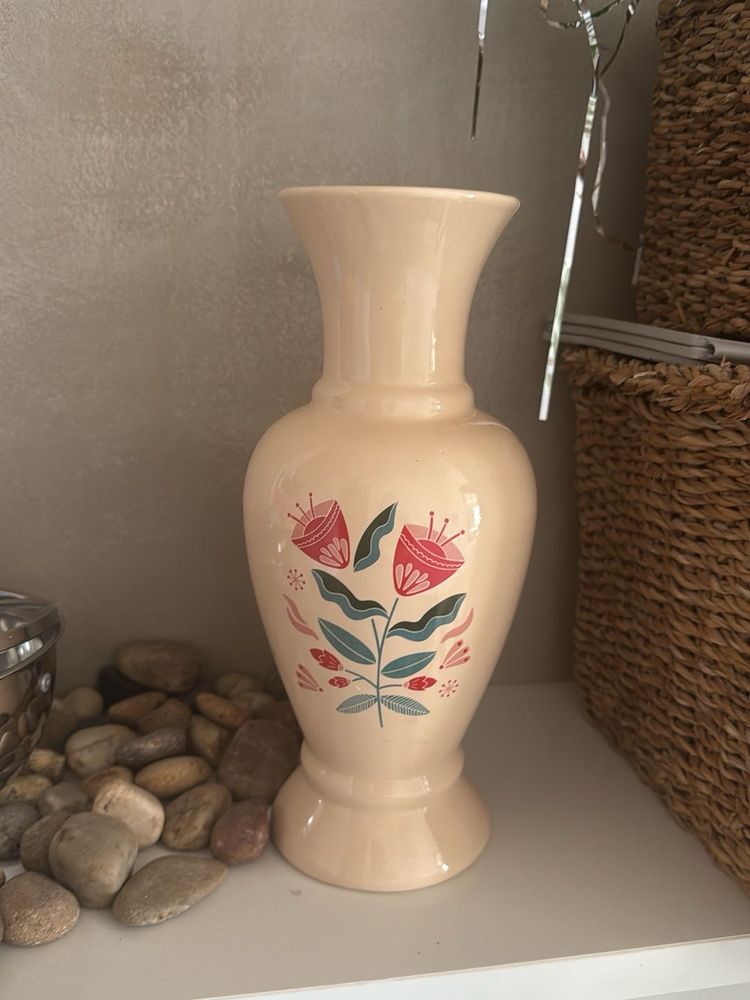 Vintage Floral Ceramic Vase