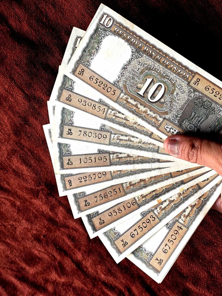 💥✨RARE SIGNED BLACK BOAT 10 RS NOTE✨💥