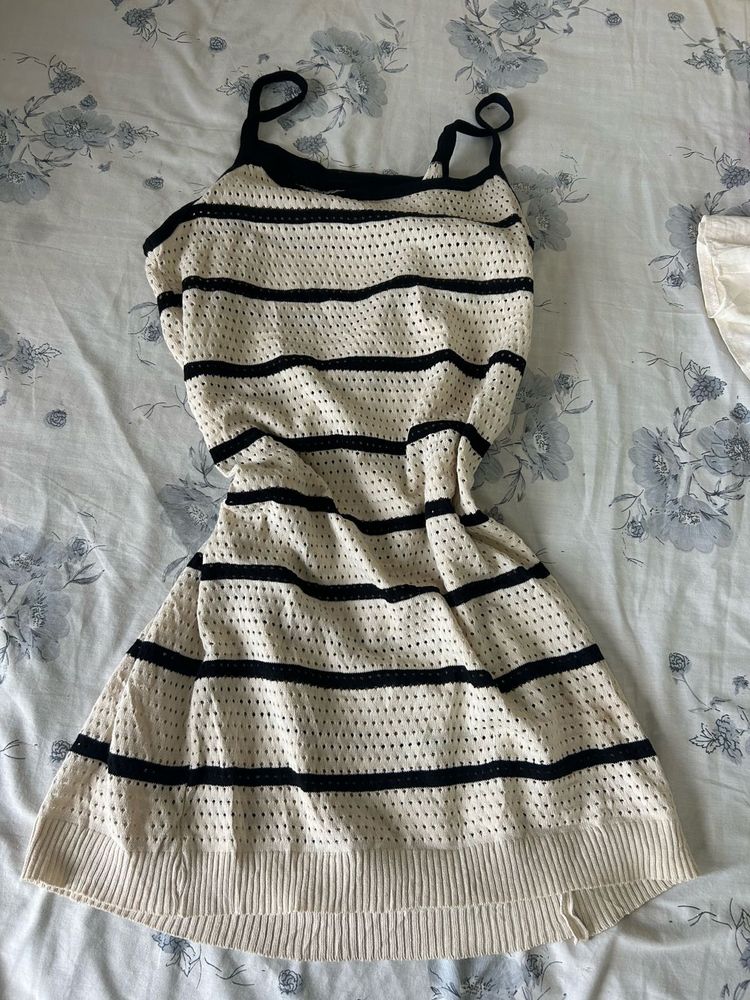 Striped Knit Mini Dress