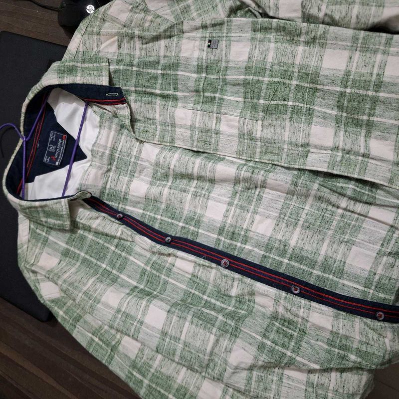 Green Plaid Button-Down