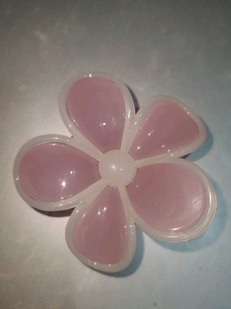 Cute Pink Flower Hair Clip