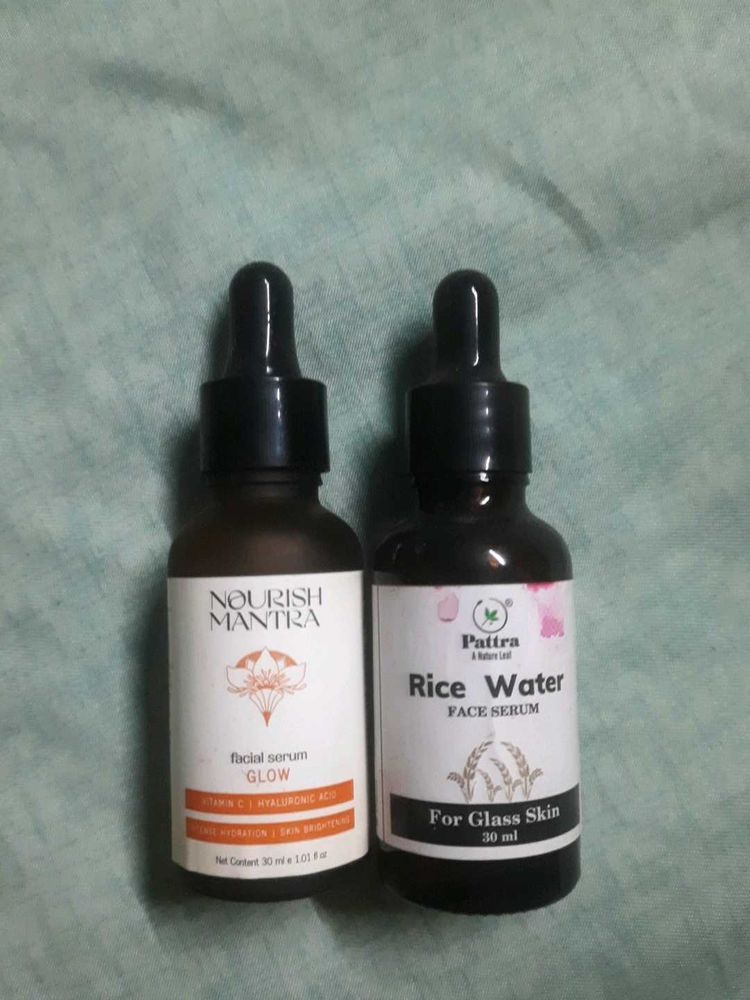 vitamin c and rice water serum combo