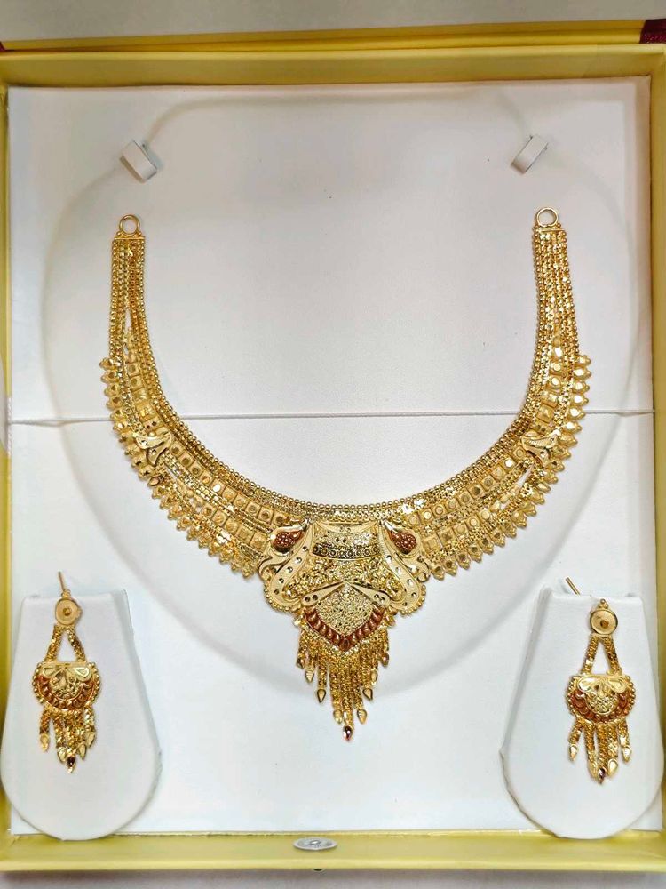 One Gram Gold Traditional Bridal Necklace set 1