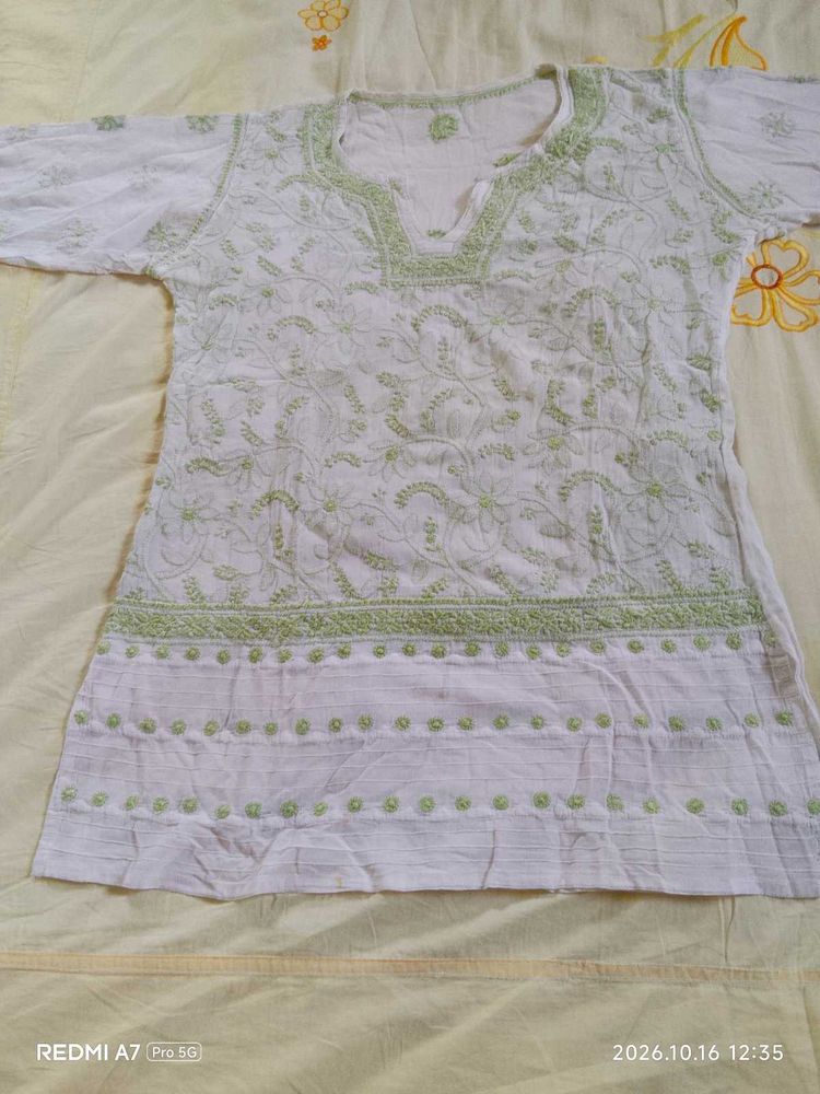 White Chikankari Kurta