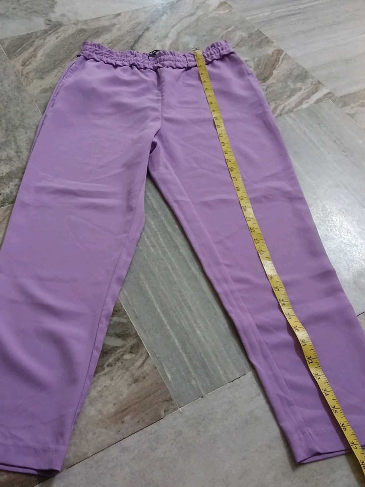 Lavender Elastic Waist Pants