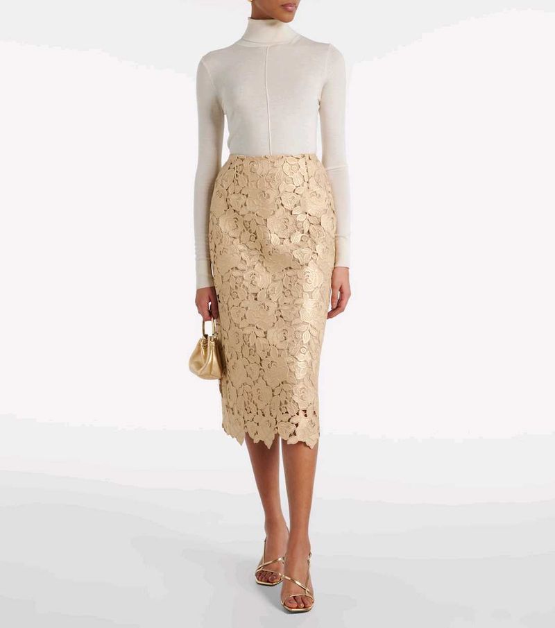 Lace Floral Pencil Skirt ✨️🪞