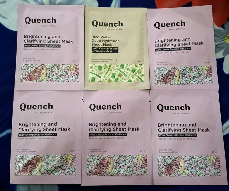 Quench Sheet Masks - Brightening &amp; Hydrating