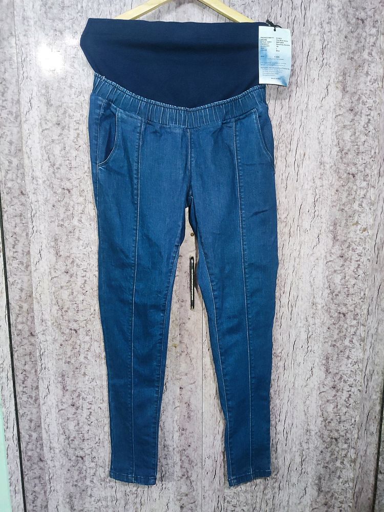 The Mom Store Blue Maternity Denim For Womens Wear
