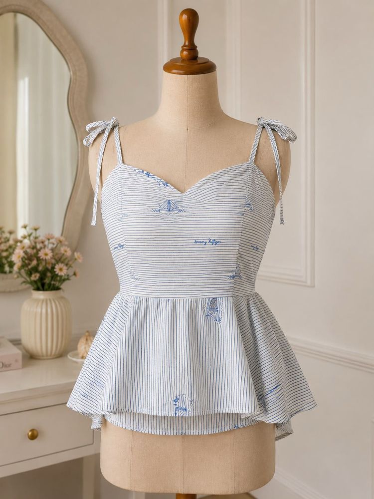 Tommy Hilfiger Striped Peplum Top
