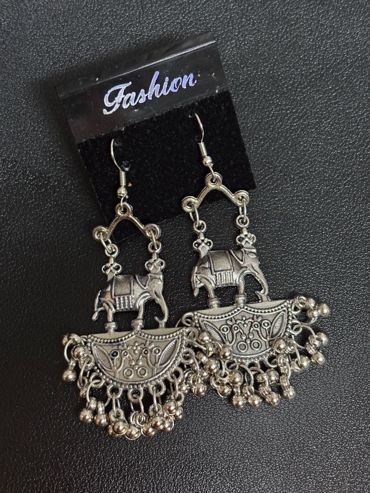 Fancy Elephant Jhumka Earrings