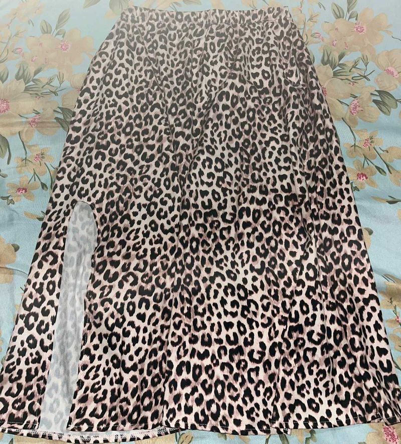 Leopard Print Maxi Skirt
