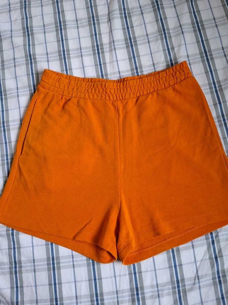 Bright Orange Sweat Shorts