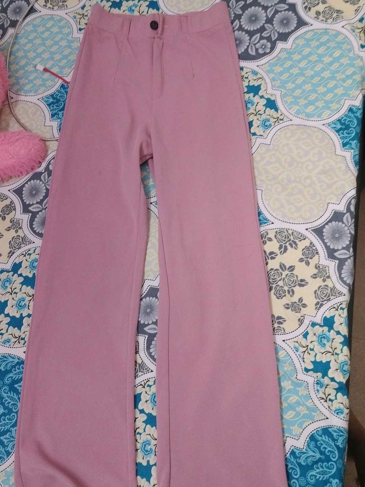 Stylish Pink Wide-Leg Pants