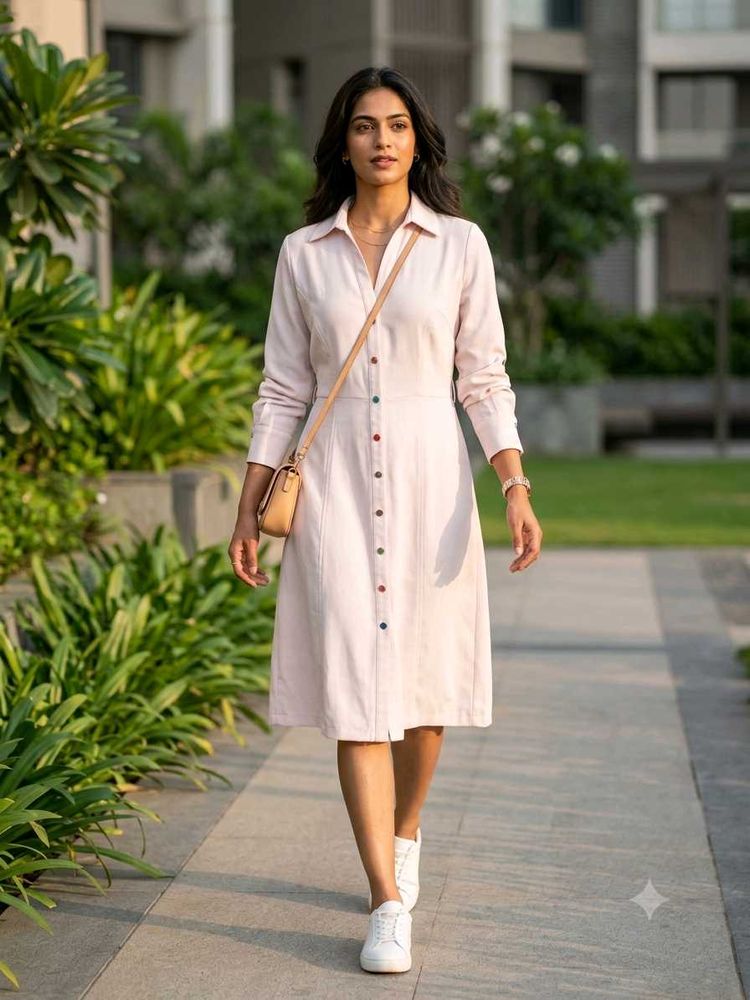 Chic Pastel Shirt Dress