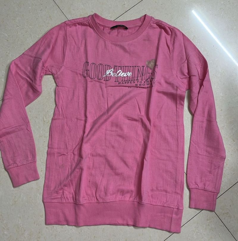 Pink Graphic Sweatshirt