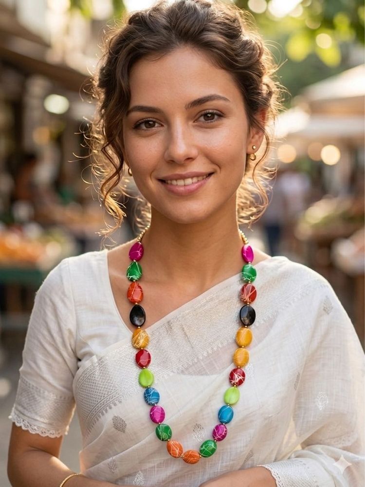 Bohemian Multi-Color Beaded Necklace