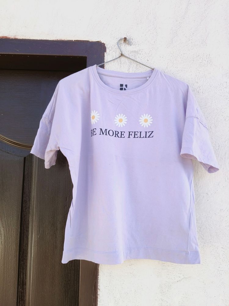 Here &amp; NOW Women Lavender T Shirt