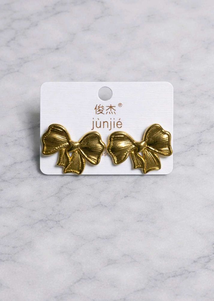 Korean Anti Tarnish Bow Ear Studs