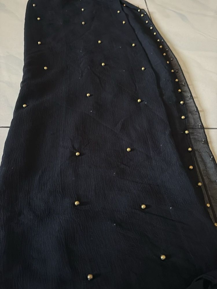 Embellished Black Dupatta