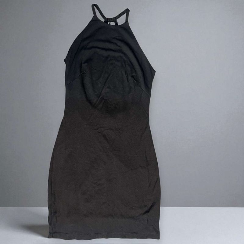 H&amp;M Black Halter Mini Dress Size S
