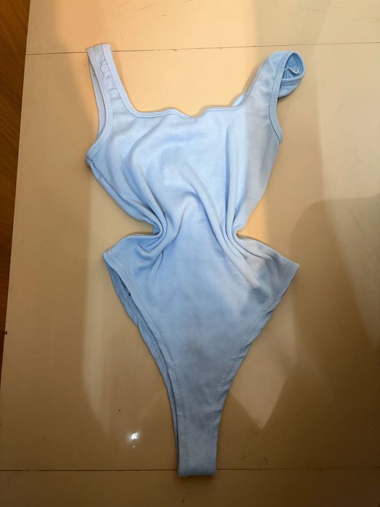 Light Blue Bikini Top/ romper suit