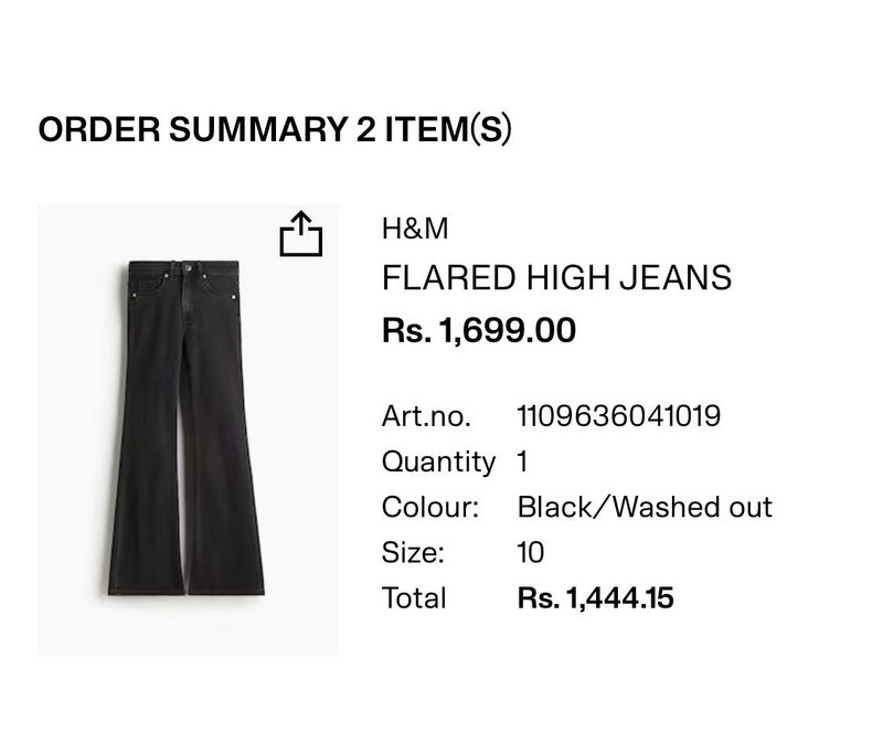 H&amp;M Flared High Jeans - Black