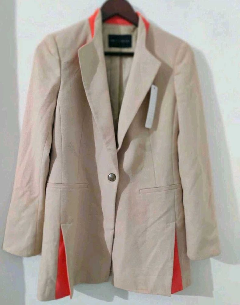 Chic Beige Blazer with Red Accents &amp; other stuff
