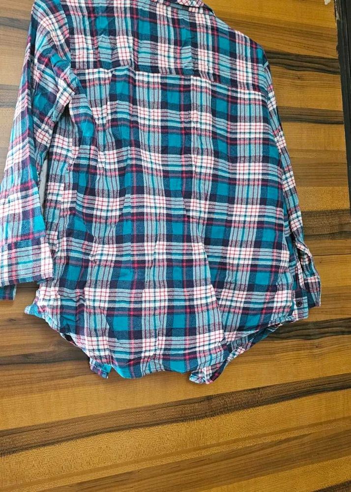 Blue Plaid Shirt