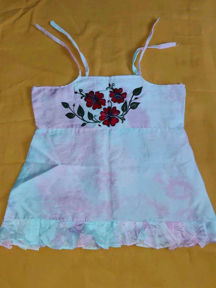 Cute Floral Print Baby Girl Top