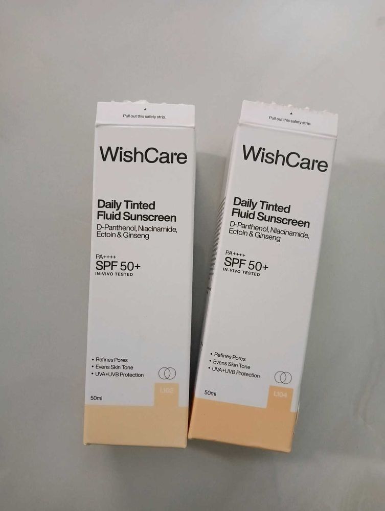 WishCare Daily Tinted Fluid Sunscreen SPF 50+