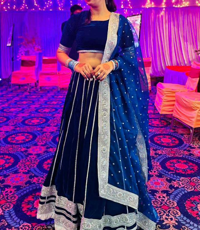 Stunning Teal Blue Embroidered Lehenga🎆✨