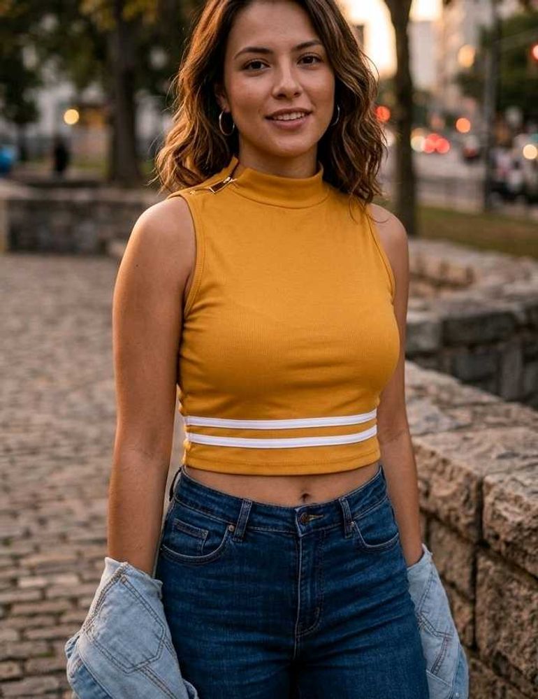 Mustard Sleeveless Top